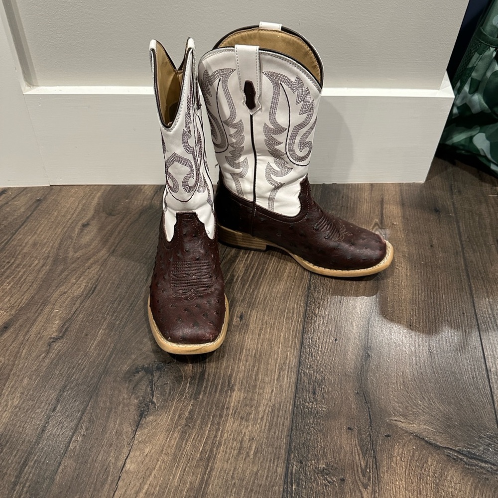 Boys Roper Ostrich Cowboy Boots